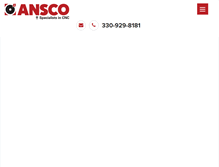 Tablet Screenshot of ansco-machine.com